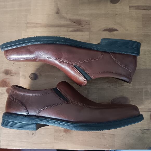 Bostonian Flexlite Mens 10 M Brown Loafers Shoes Bolton Used 21938 - Picture 3 of 11